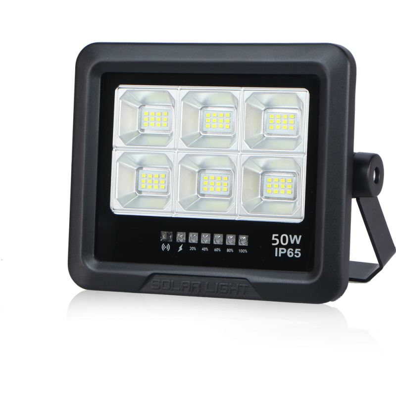 LED прожектор 50W PREMIUM с монокристален соларен панел плюс дистанционно