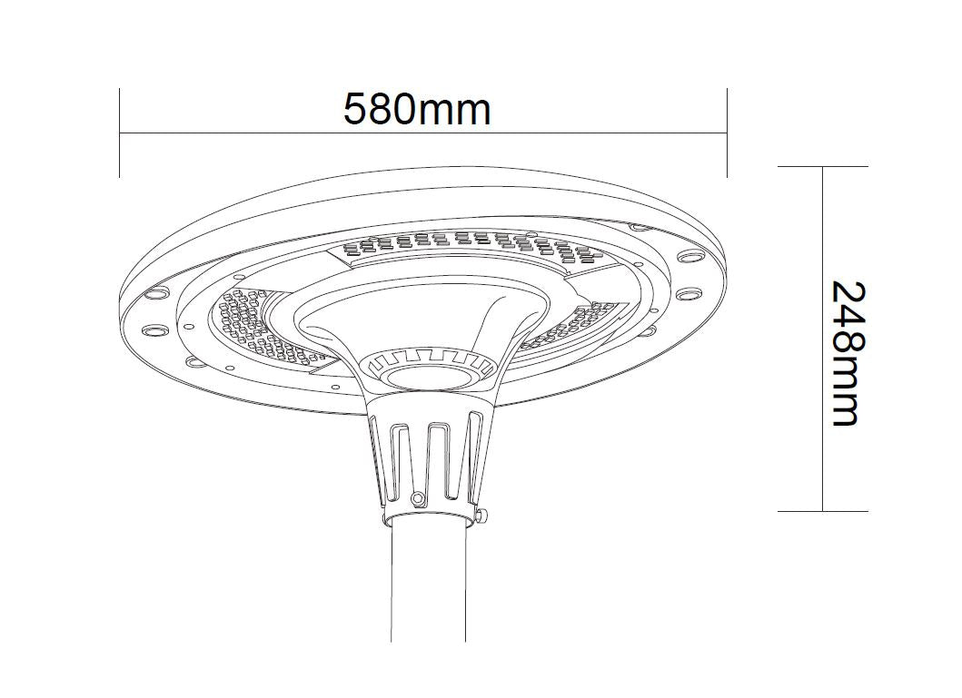 Соларна LED лампа UFO 2200 лумена SMART с дистанционно RGBWCCT