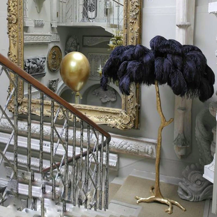 Лампион Baroque Luxury Feathers Black