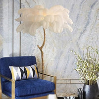 Lampadar Baroque Luxury Feathers White