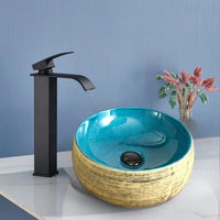 Мивка за плот Luxury Line 41.5CM Golden Turquoise