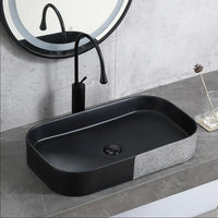 Мивка за плот Luxury Line 65x38CM SilveryBlack