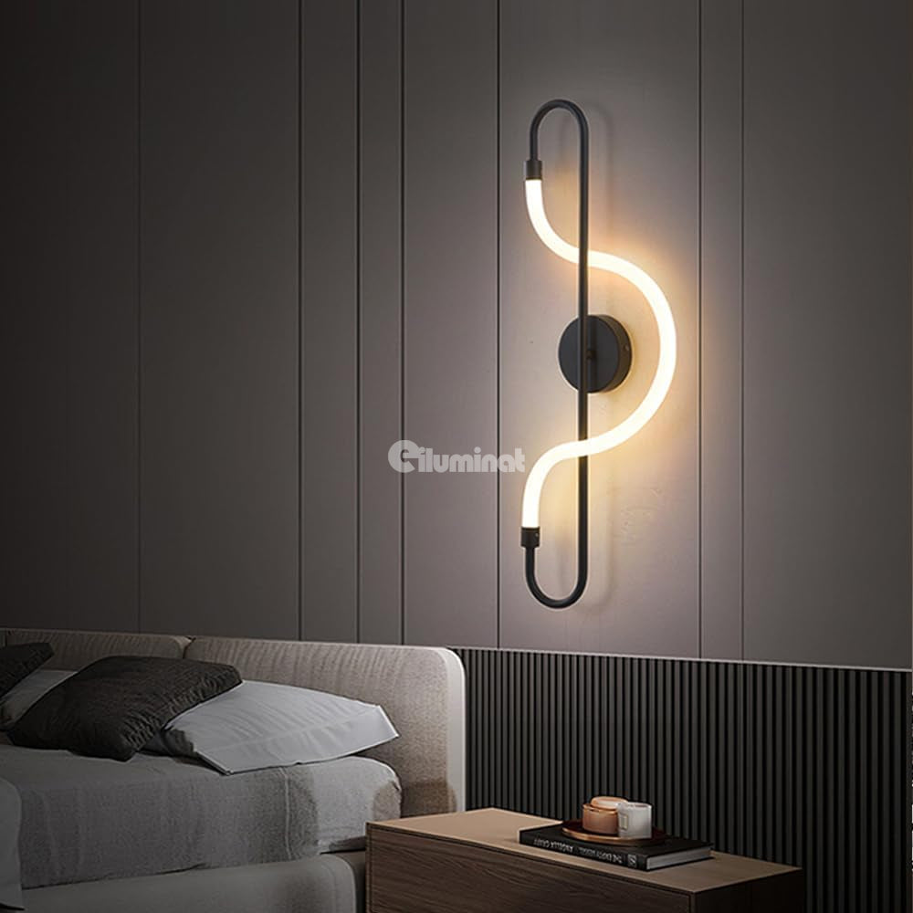 LED аплика 16W Нордически стил Лайт Туб 9209 Черен