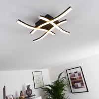 LED аплик Waves Lines Black еквивалент 300W