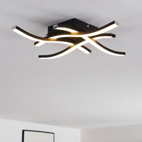 LED аплик Waves Lines Black еквивалент 300W