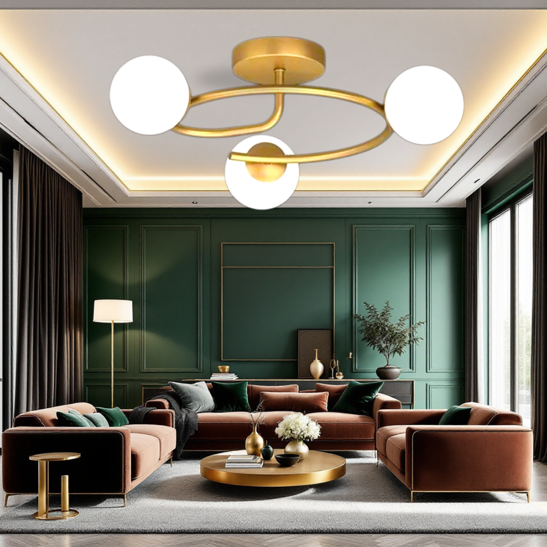 Осветително тяло Абажур 3xE27 Gold Elegance