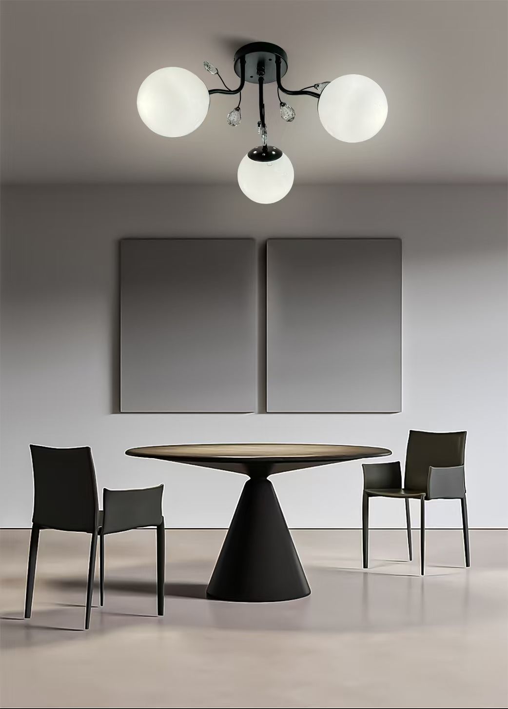 Осветително тяло Абажур Мат Приложно 3xE27 Black Glamour