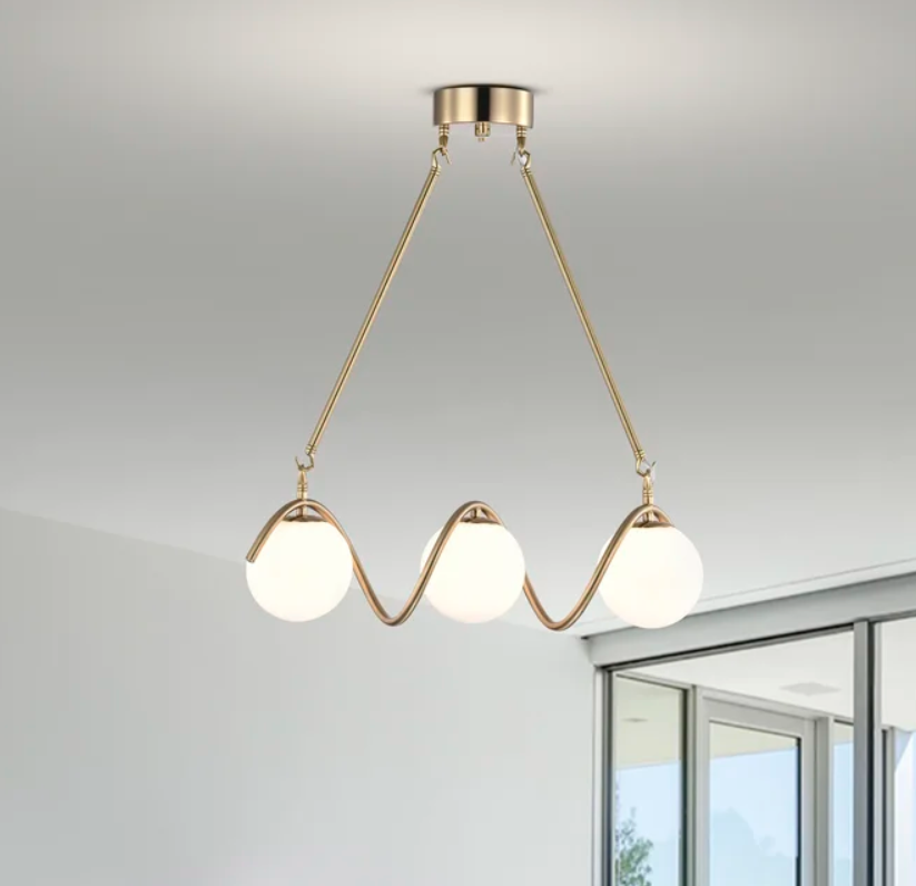 Осветително тяло Абажур MAT GOLD Линейно 3xE27 Spiral MX165-3