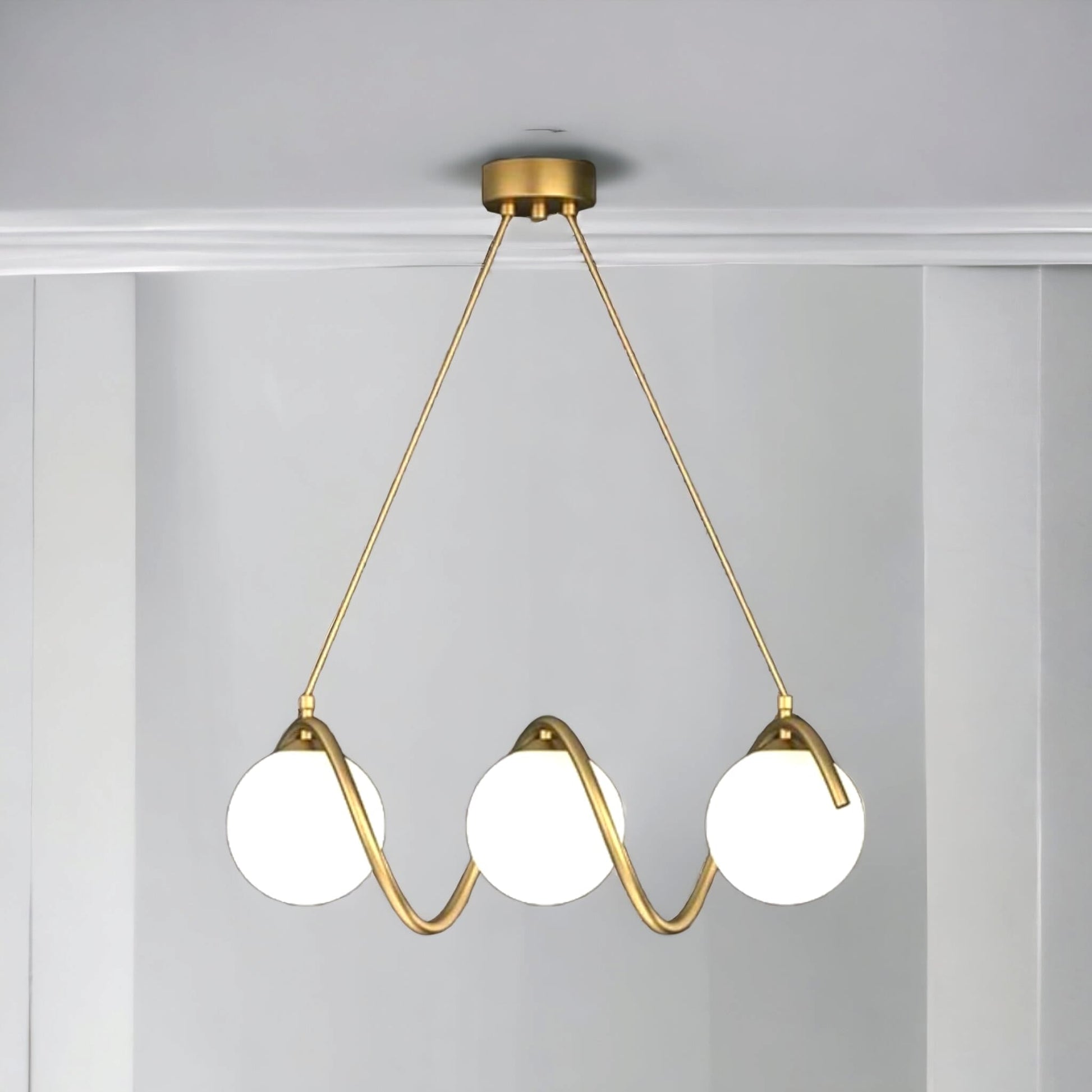 Осветително тяло Абажур MAT GOLD Линейно 3xE27 Spiral MX165-3