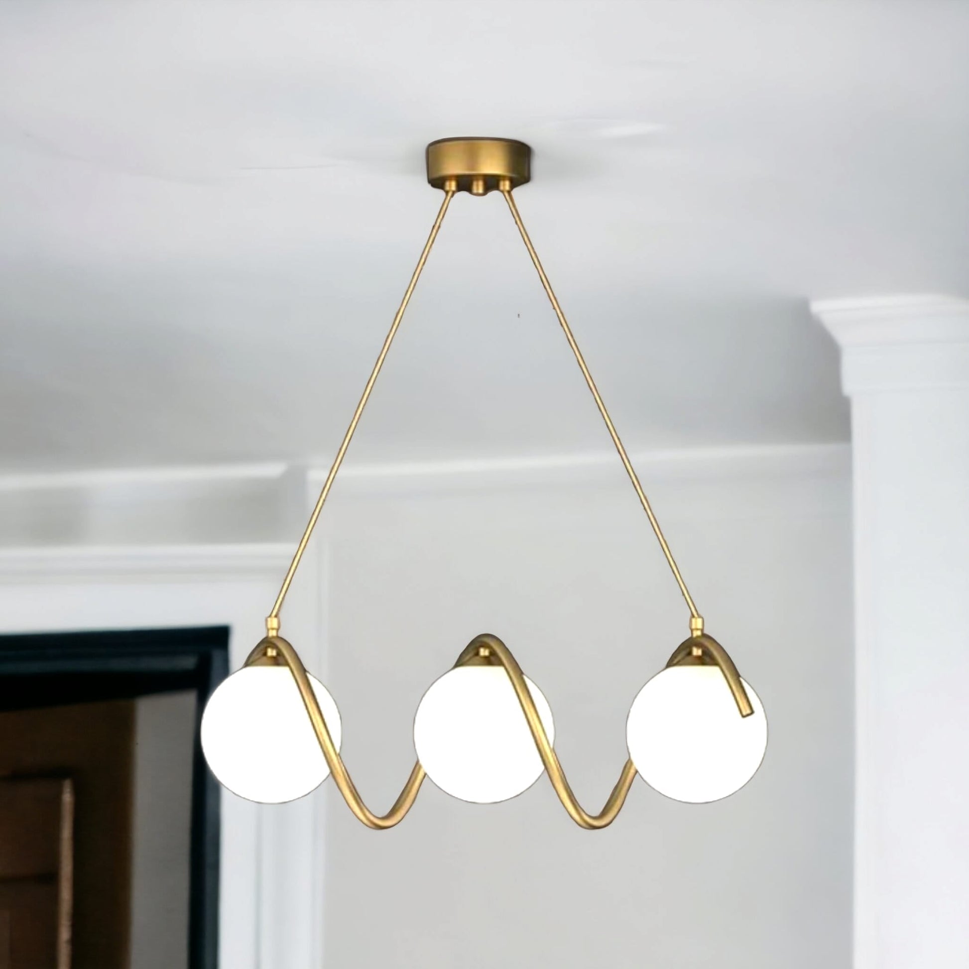 Осветително тяло Абажур MAT GOLD Линейно 3xE27 Spiral MX165-3