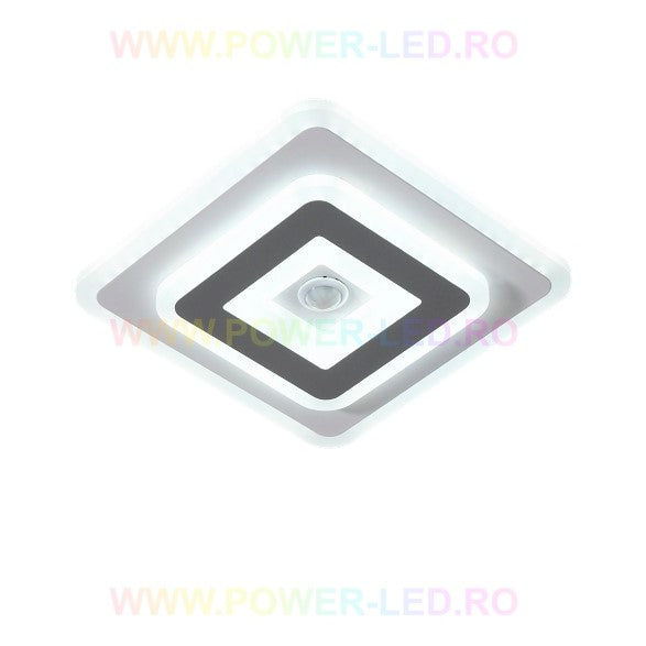 LED осветително тяло 28W квадрат с датчик за движение, еквивалент 200W
