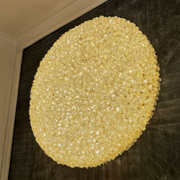 Осветително тяло тип аплик Crystal Golden Sponge Dome