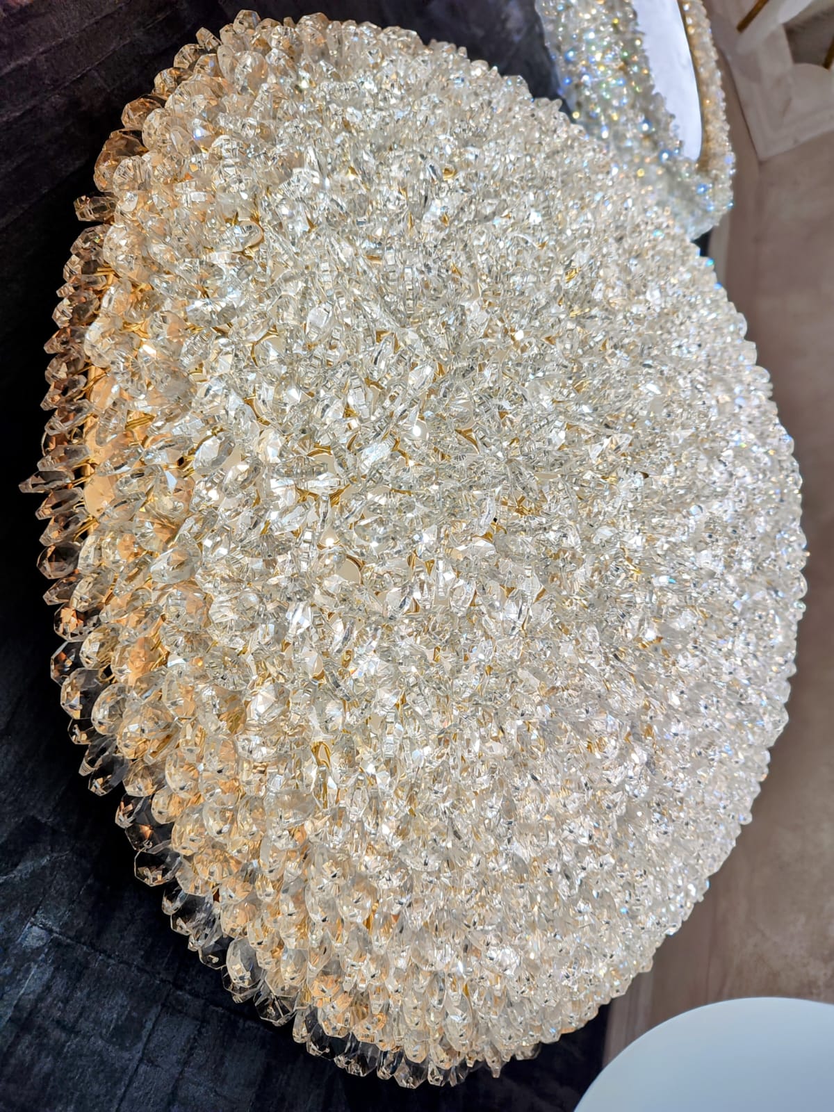 Осветително тяло тип аплик Crystal Golden Sponge Dome