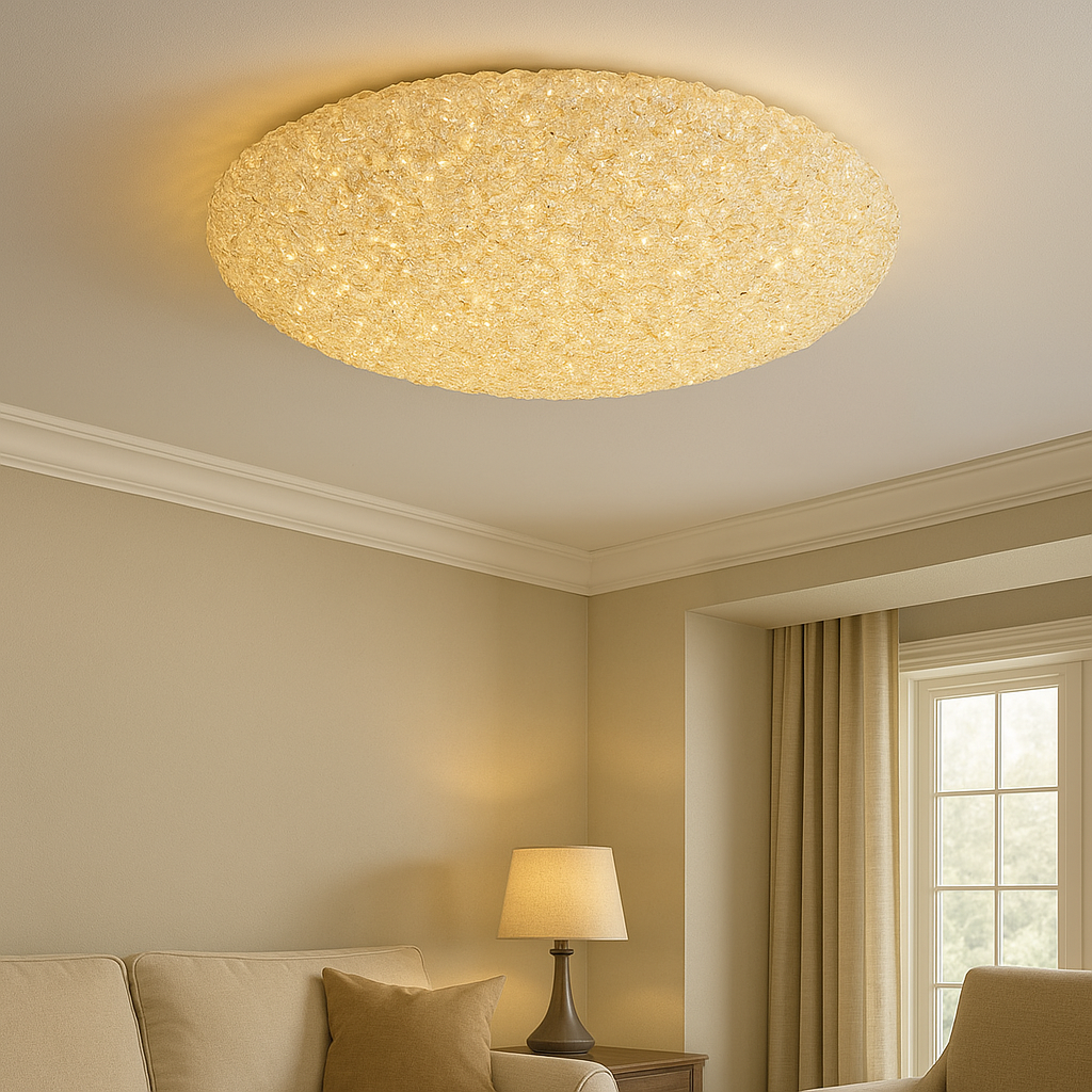 Осветително тяло тип аплик Crystal Golden Sponge Dome
