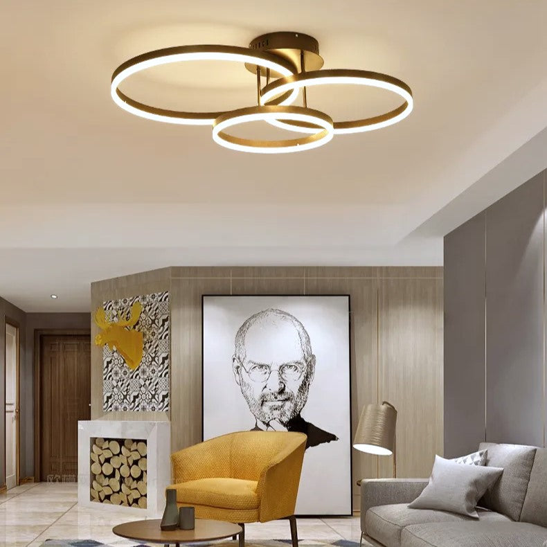 LED осветително тяло Beauty Brown Circle еквивалент 600W с дистанционно