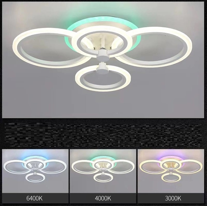 LED осветително тяло 4 Circle RGB Еквивалент 500W Дистанционно