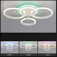 LED осветително тяло 4 Circle RGB Еквивалент 500W Дистанционно