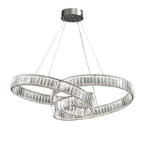 LED осветително тяло LEVA Cristal Silver 3 функции с дистанционно
