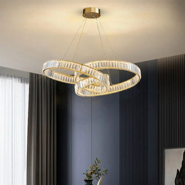LED осветително тяло LEVA Cristal Gold 3 функции с дистанционно