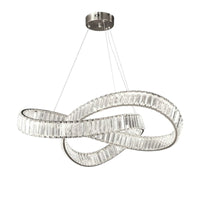 LED осветително тяло LEVA Cristal Silver 3 функции с дистанционно