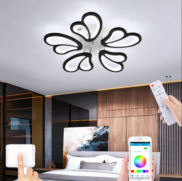 LED осветително тяло 100W CLIO Black SMART гласово управление