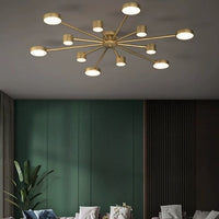 LED осветително тяло Nordic Style WEB Gold Еквивалент 600W Дистанционно G3867