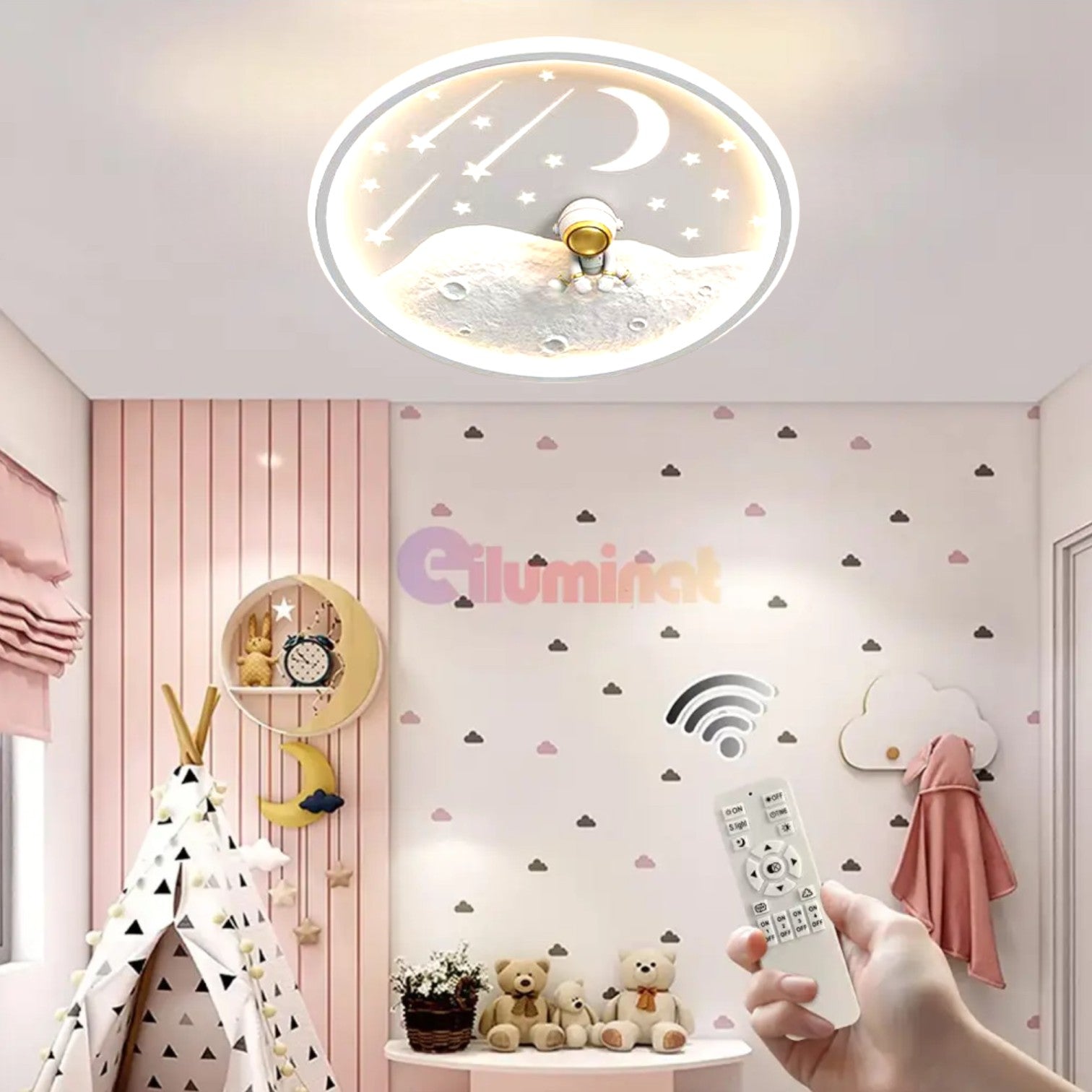 LED осветително тяло 150W Astro-Man Kids еквивалент 500W с дистанционно