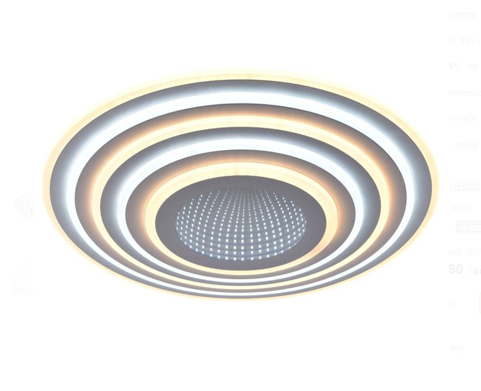 LED осветително тяло ROUND 3D с дистанционно, еквивалент 800W