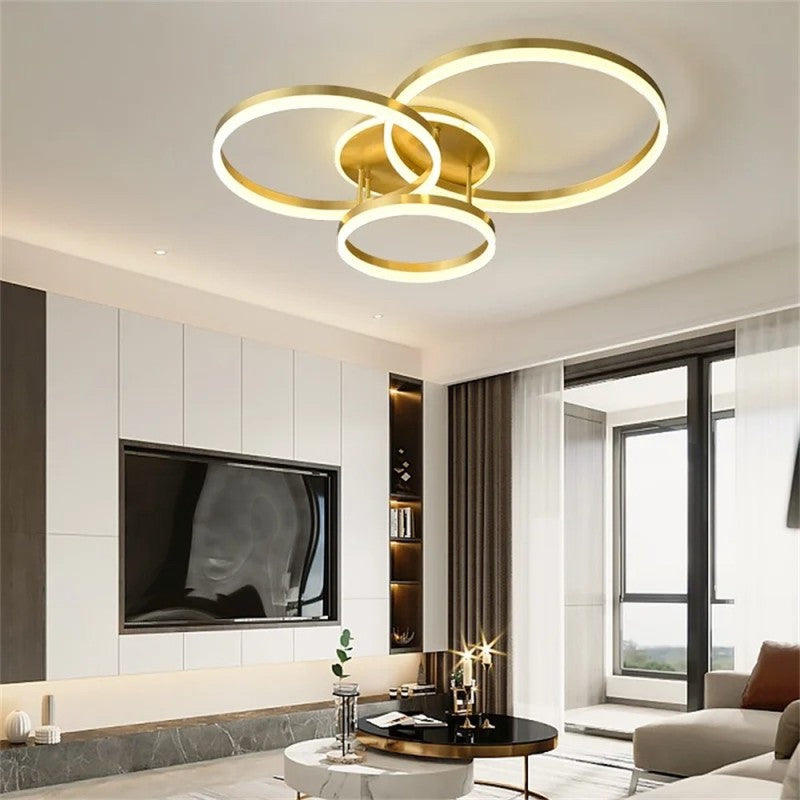 LED осветително тяло Beauty Gold Circle еквивалент 600W с дистанционно