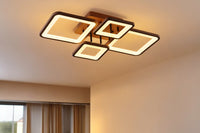 LED осветително тяло 2+2 SQUARE BROWN с дистанционно, еквивалент 500W