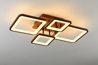 LED осветително тяло 2+2 SQUARE BROWN с дистанционно, еквивалент 500W