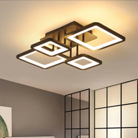 LED осветително тяло 2+2 SQUARE BROWN с дистанционно, еквивалент 500W