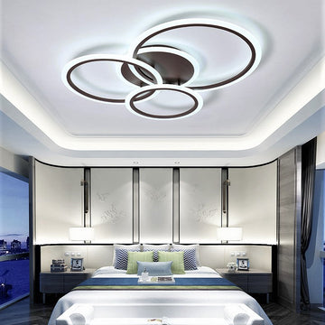LED осветително тяло 3 BLACK RINGS Еквивалент 500W Дистанционно управление
