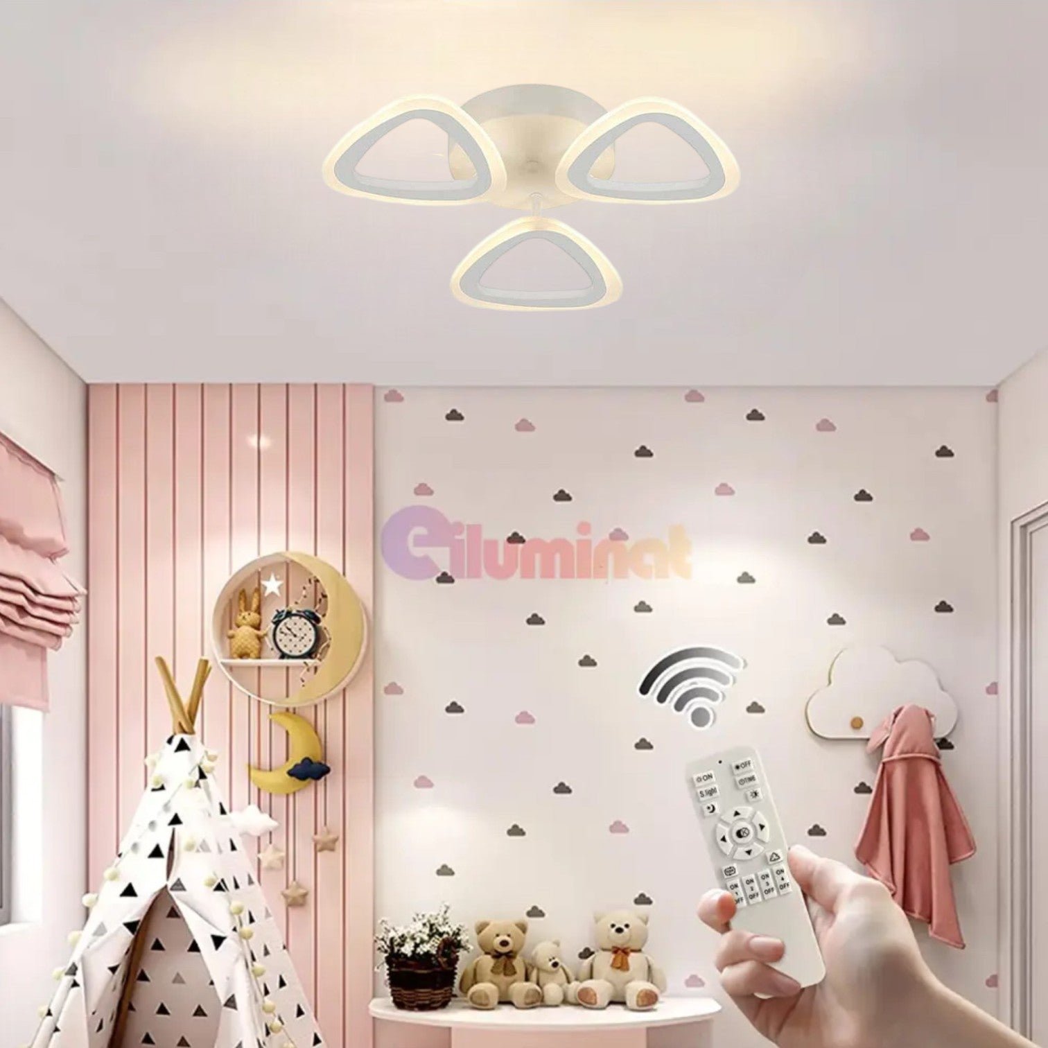 LED осветително тяло 36W Nolly с дистанционно, еквивалент 300W