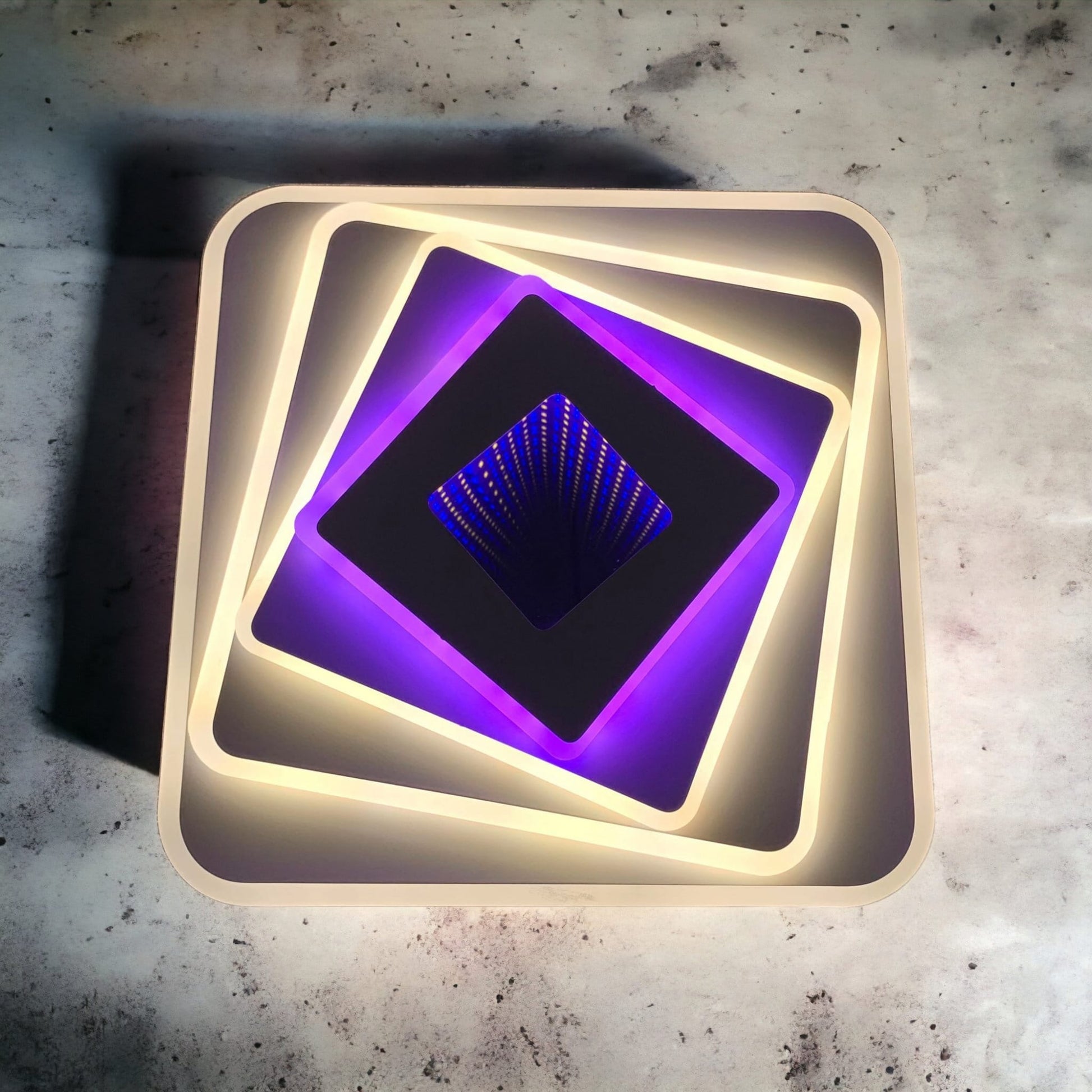 LED осветително тяло 30CM 3D RGB квадрат еквивалент 300W