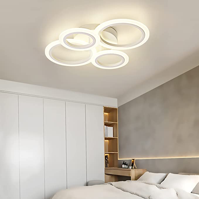 LED осветително тяло 2+2 CIRCLE Design Бяло Еквивалент 400W Дистанционно