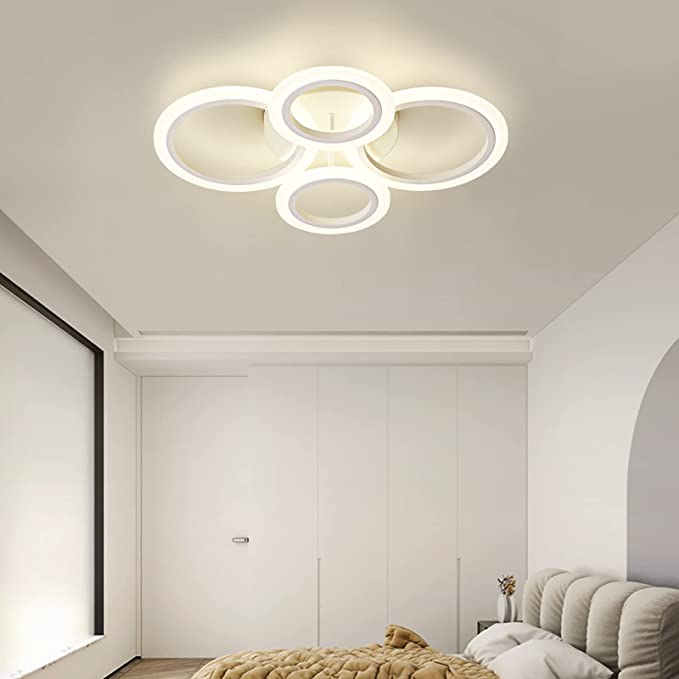LED осветително тяло 2+2 CIRCLE Design Бяло Еквивалент 400W Дистанционно