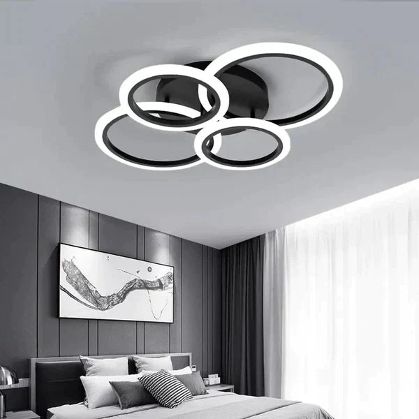 LED осветително тяло 2+2 CIRCLE BLACK Еквивалент 400W Дистанционно