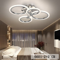 LED осветително тяло 2+2 Circle Chrome еквивалент 400W с дистанционно