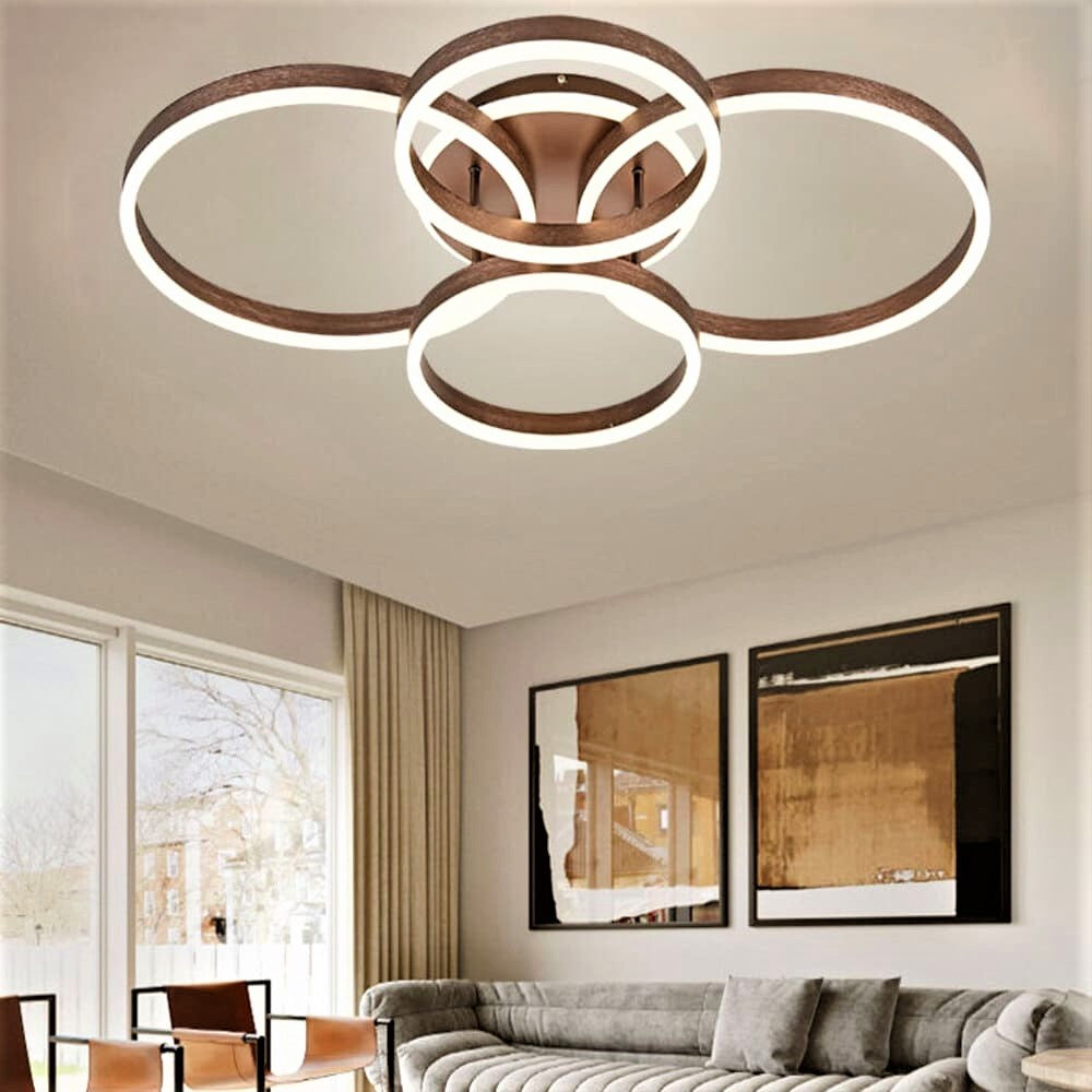 LED осветително тяло 132W 2+2 CIRCLE New Design кафяво