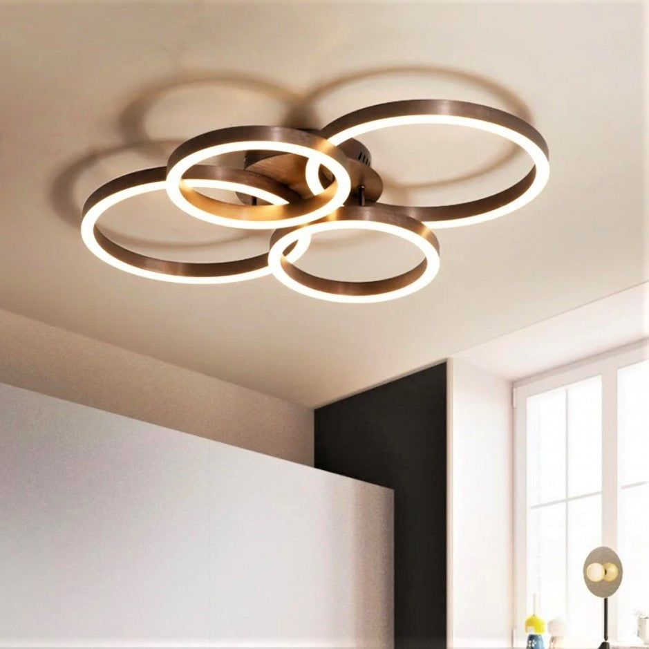 LED осветително тяло 132W 2+2 CIRCLE New Design кафяво
