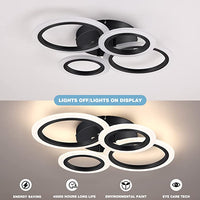 LED осветително тяло 2+2 CIRCLE BLACK Еквивалент 400W Дистанционно