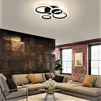 LED осветително тяло 2+2 CIRCLE BLACK Еквивалент 400W Дистанционно