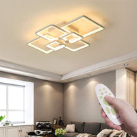 LED осветително тяло 4+2 SQUARE бяло с дистанционно, еквивалент 800W