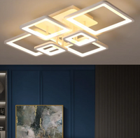 LED осветително тяло 4+2 SQUARE бяло с дистанционно, еквивалент 800W