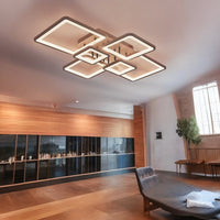 LED осветително тяло 4+2 SQUARE Brown с дистанционно, еквивалент 800W