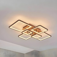 LED осветително тяло 4+2 SQUARE Brown с дистанционно, еквивалент 800W