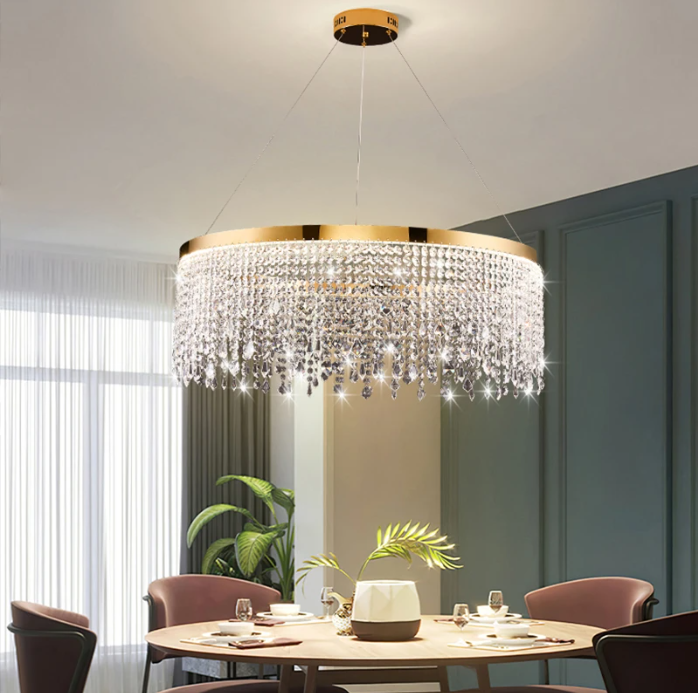 LED осветително тяло 56W Gold Luxury Cristal 1 сегмент