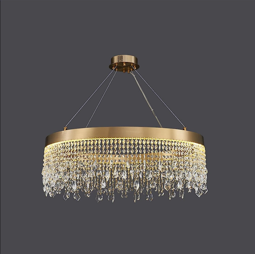 LED осветително тяло 56W Gold Luxury Cristal 1 сегмент