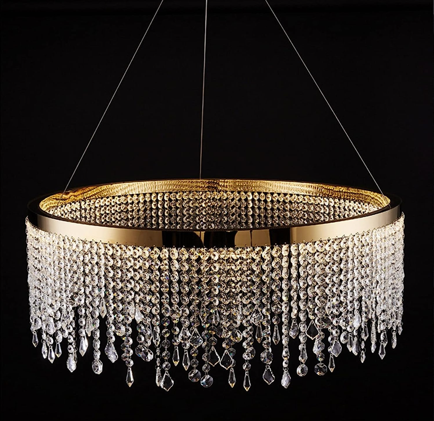 LED осветително тяло 56W Gold Luxury Cristal 1 сегмент